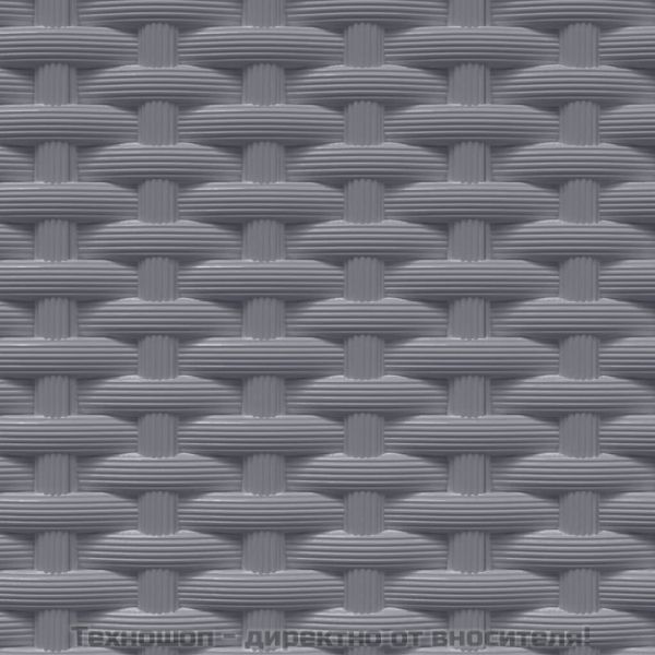 Кашпи, 2 бр, синьо сив, 30x30x37 см, полипропилен