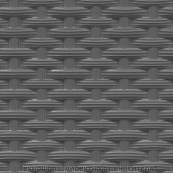 Кашпи, 4 бр, черни, 30x30x37 см, полипропилен