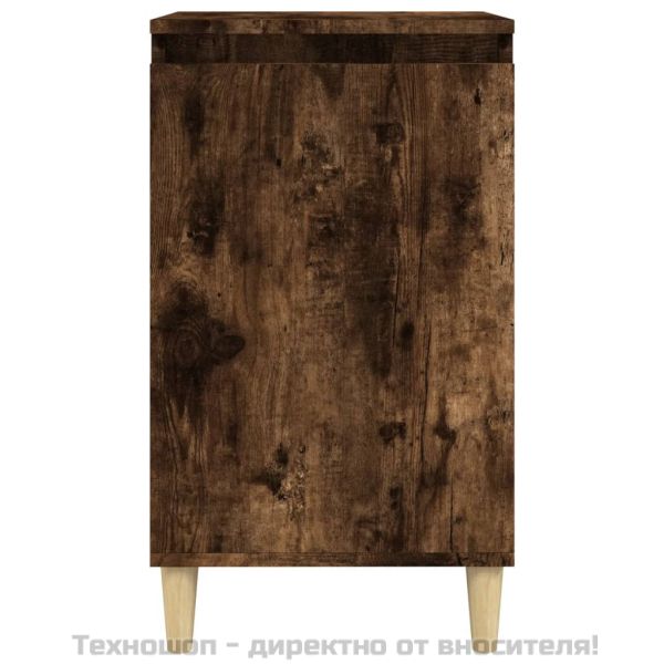 Нощно шкафче, опушен дъб, 40x35x70 см, инженерно дърво