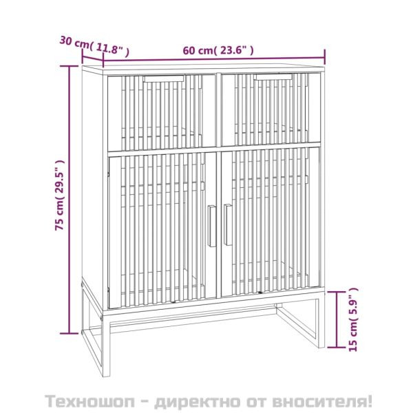 Сайдборд, 60x30x75 см, инженерно дърво