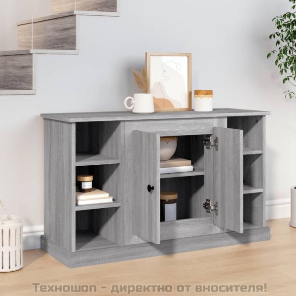Сайдборд, сив сонома, 100x35,5x60 см, инженерно дърво
