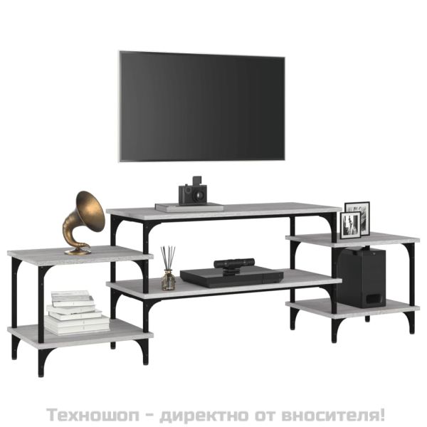 ТB шкаф, сив сонома, 157x35x52 см, инженерно дърво