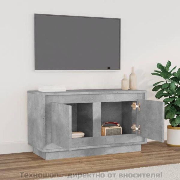 ТB шкаф, сив, 80x35x45 см, инженерно дърво