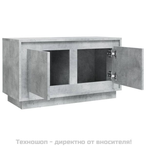 ТB шкаф, сив, 80x35x45 см, инженерно дърво