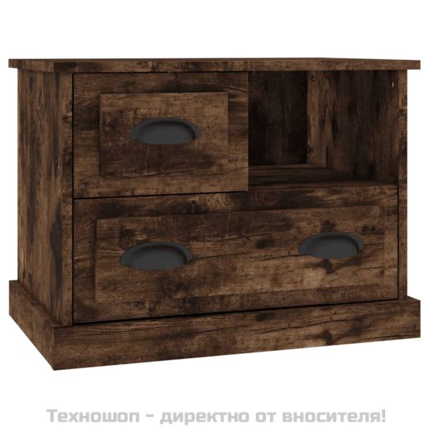 Нощно шкафче, опушен дъб, 60x39x45 см