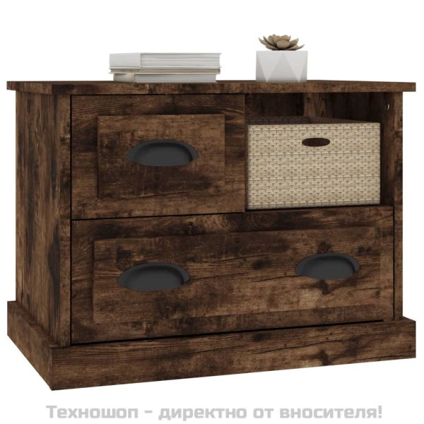 Нощно шкафче, опушен дъб, 60x39x45 см