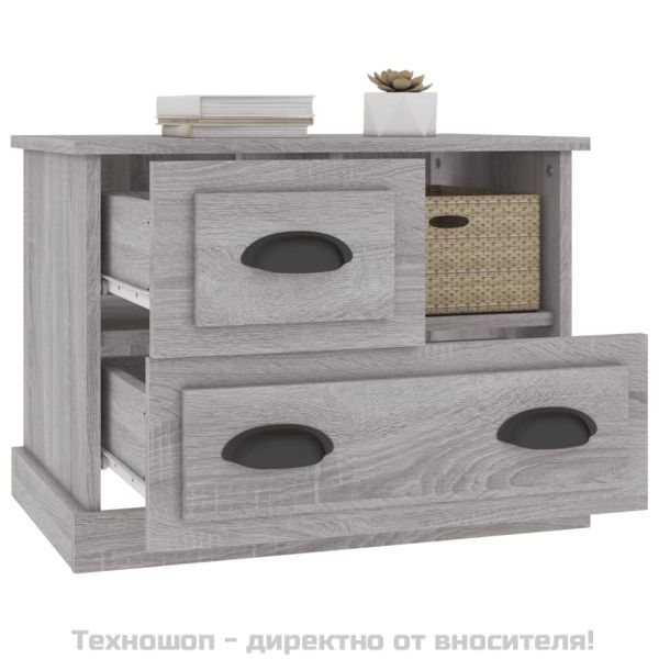 Нощно шкафче, сив сонома, 60x39x45 см