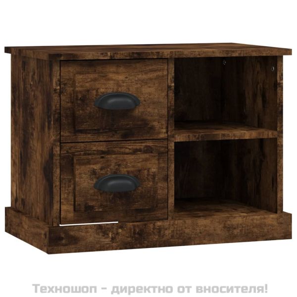 Нощно шкафче, опушен дъб, 60x35,5x45 см