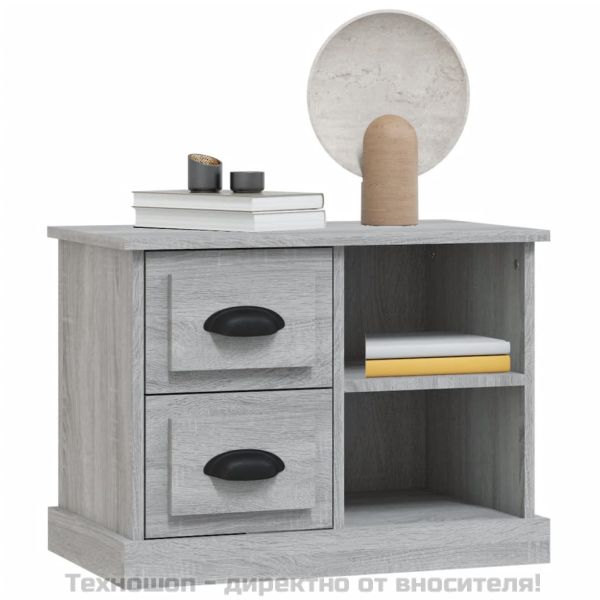 Нощно шкафче, сив сонома, 60x35,5x45 см