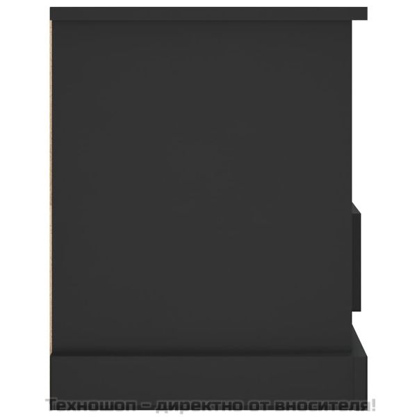 ТB шкаф, черен, 93x35,5x45 см, инженерно дърво