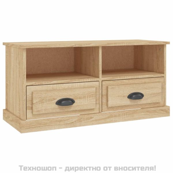 ТВ шкаф, сонома дъб, 93x35,5x45 см, инженерно дърво