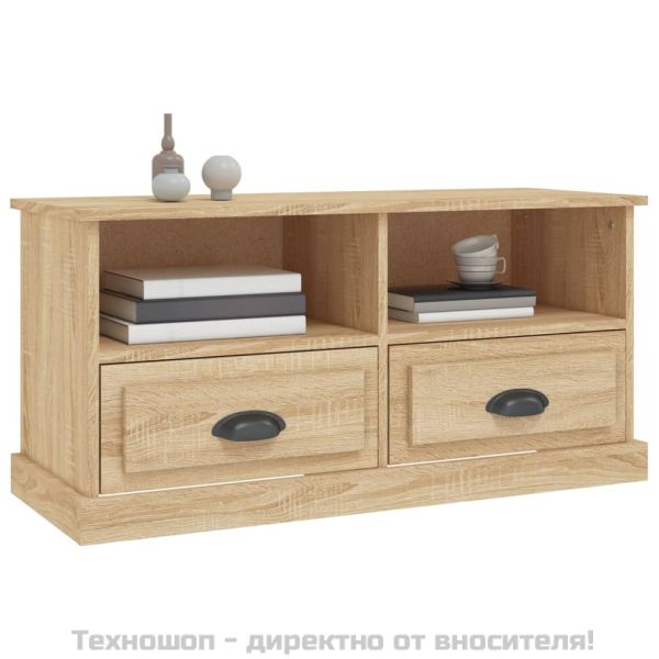 ТВ шкаф, сонома дъб, 93x35,5x45 см, инженерно дърво