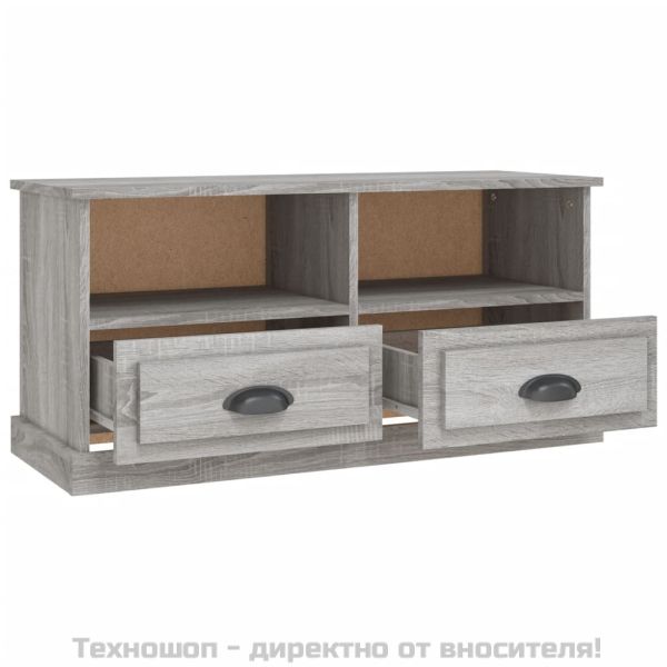 ТВ шкаф, сив сонома, 93x35,5x45 см, инженерно дърво