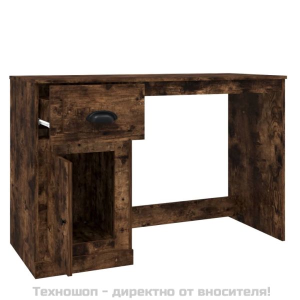 Бюро с чекмедже, опушен дъб, 115x50x75 см, инженерно дърво