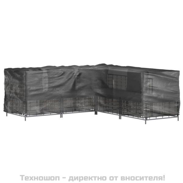 Покривало за ъглови градински мебели 20 капси 300x300x70 см