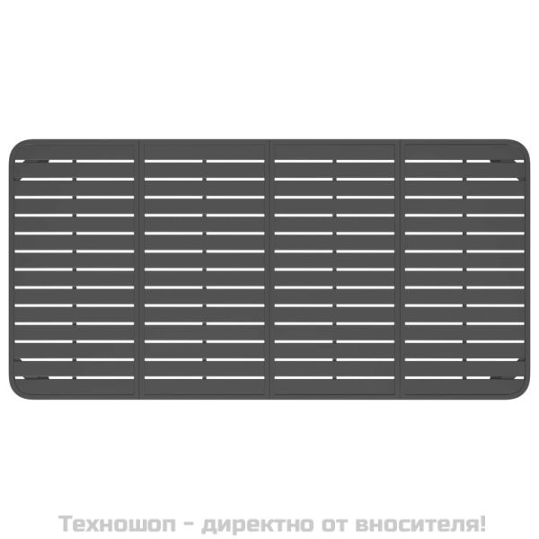 Градинска маса антрацит 200x100x71 cм стомана