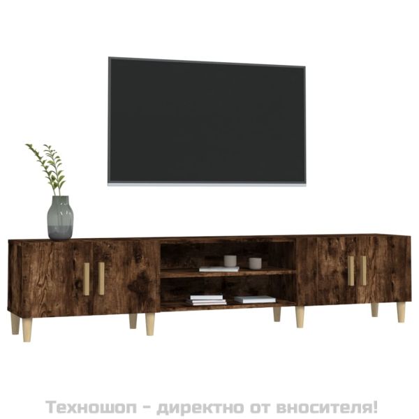 ТB шкаф, опушен дъб, 180x31,5x40 см, инженерно дърво