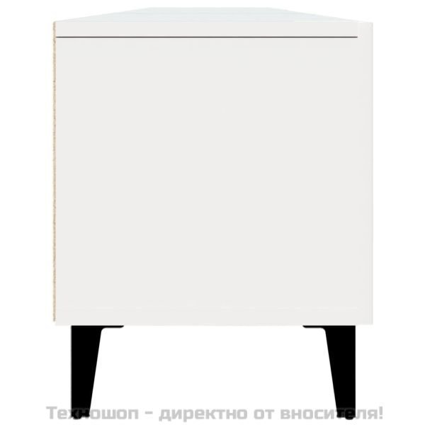 ТВ шкаф, бял, 180x31,5x40 см, инженерно дърво
