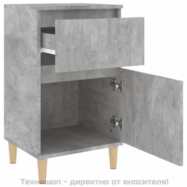 Нощни шкафчета, 2 бр, бетонно сиво, 40x35x70 см