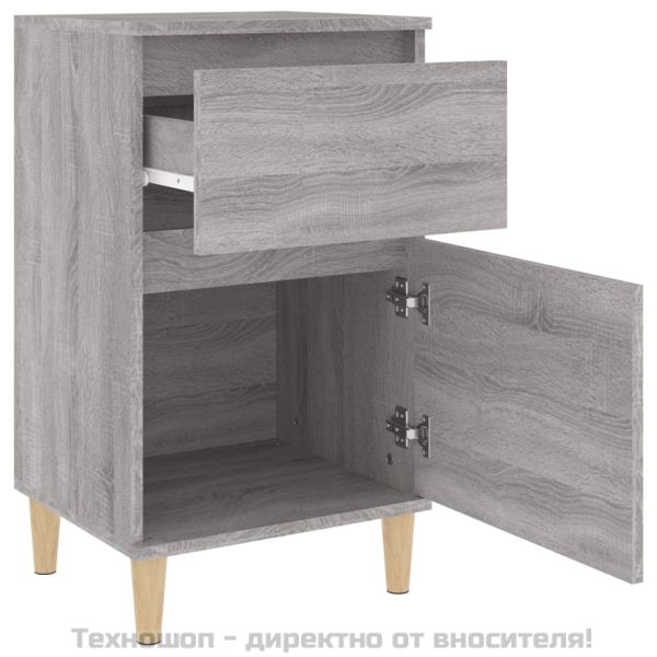 Нощни шкафчета, 2 бр, сив сонома, 40x35x70 см