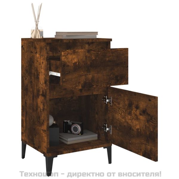 Нощно шкафче, опушен дъб, 40x35x70 см