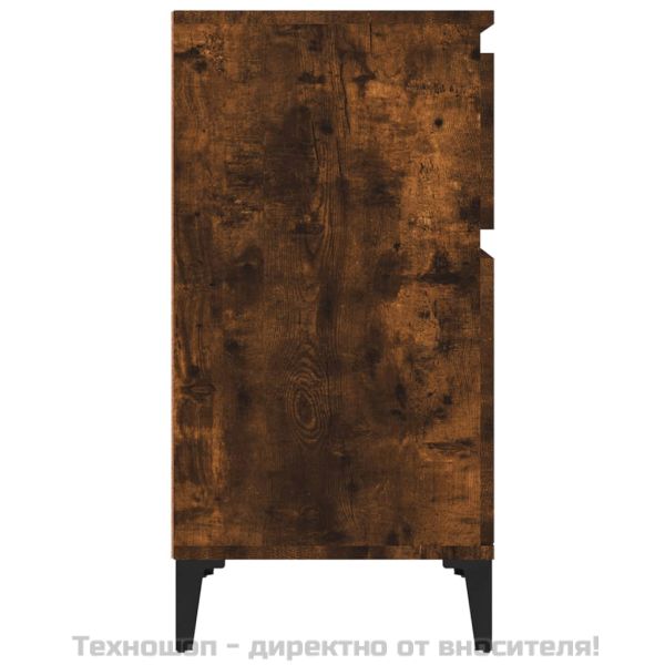 Нощно шкафче, опушен дъб, 40x35x70 см