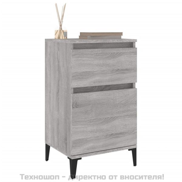 Нощно шкафче, сив сонома, 40x35x70 см