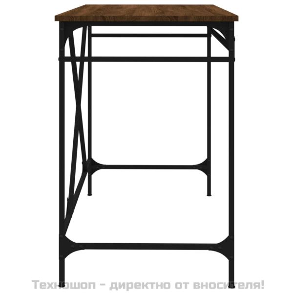 Бюро, кафяв дъб, 100x50x75 см, инженерно дърво и желязо