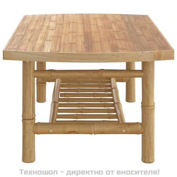 Градинска кафе маса 90x55x37 см бамбук
