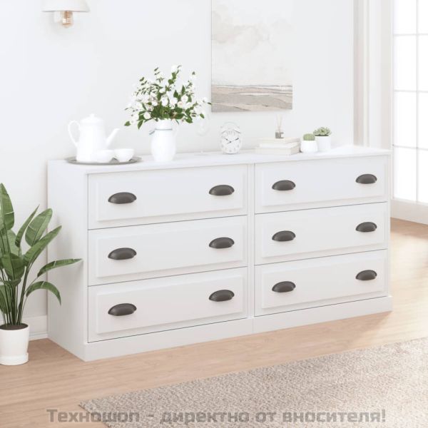 Сайдборди, 2 бр, бели, инженерно дърво