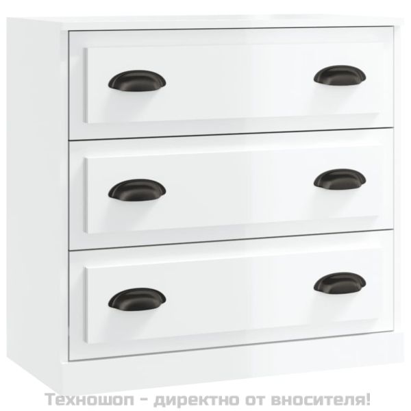 Сайдборди, 2 бр, бял гланц, инженерно дърво