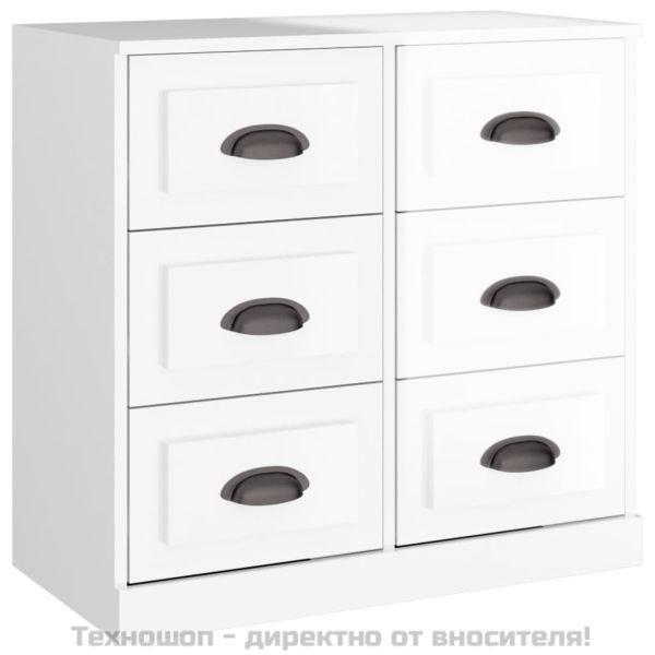 Сайдборди, 2 бр, бял гланц, инженерно дърво