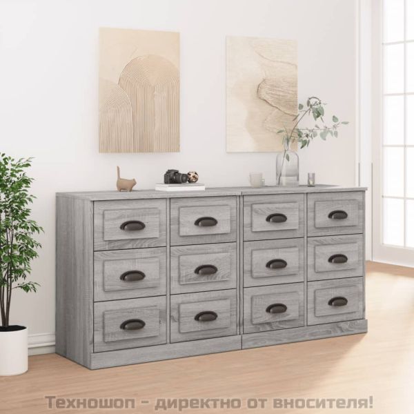 Сайдборди, 2 бр, сив сонома, инженерно дърво