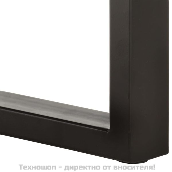 Пейка с "живи" ръбове, 110 см, акация масив и стомана