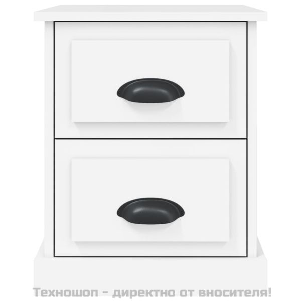 Нощно шкафче, бяло, 39x39x47,5 см, инженерно дърво