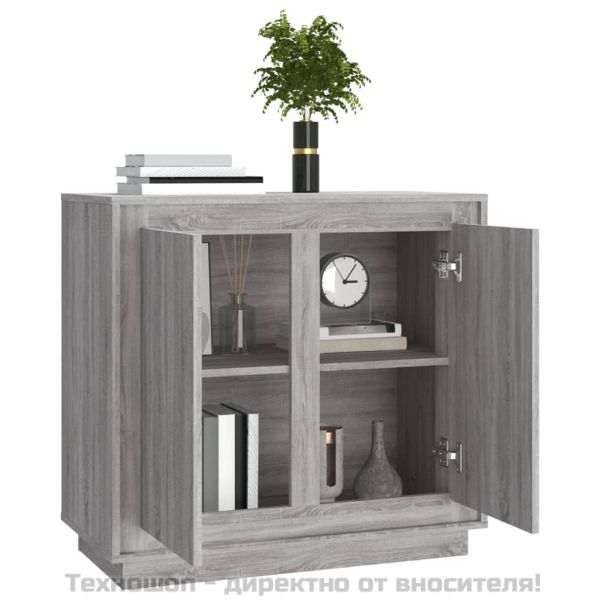 Сайдборд, сив сонома, 80x34x75 см, инженерно дърво