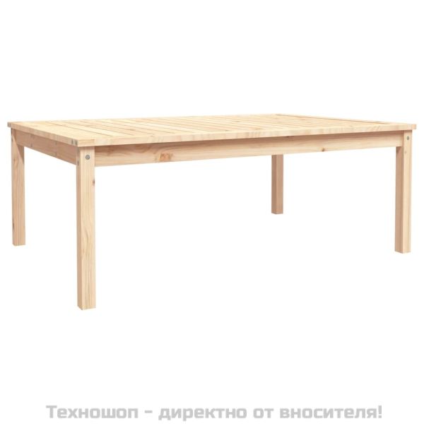 Градинска маса, 121x82,5x45 см, борово дърво масив