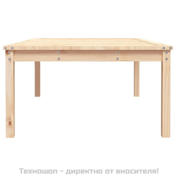 Градинска маса, 121x82,5x45 см, борово дърво масив