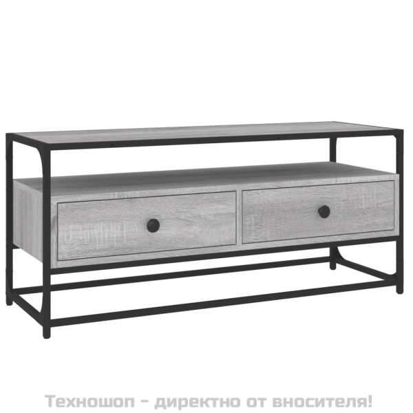 ТB шкаф, сив сонома, 100x35x45 см, инженерно дърво