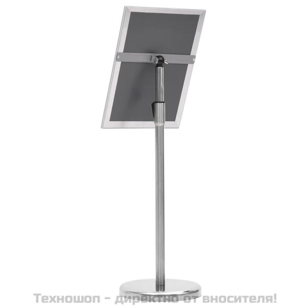 A4 постер борд на стойка, сребрист, алуминиева сплав