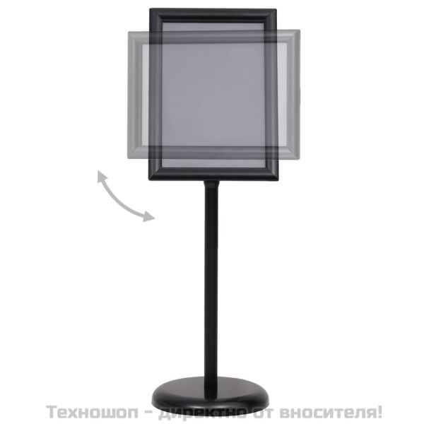 A3 постер борд на стойка, черен, алуминиева сплав