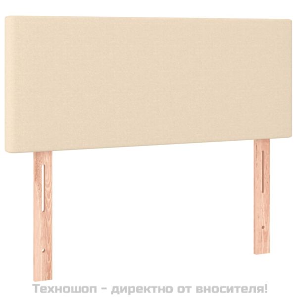 Боксспринг легло с матрак, кремаво, 100x200 см, плат