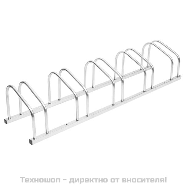 Стойка за велосипеди за 5 велосипеда, поцинкована стомана