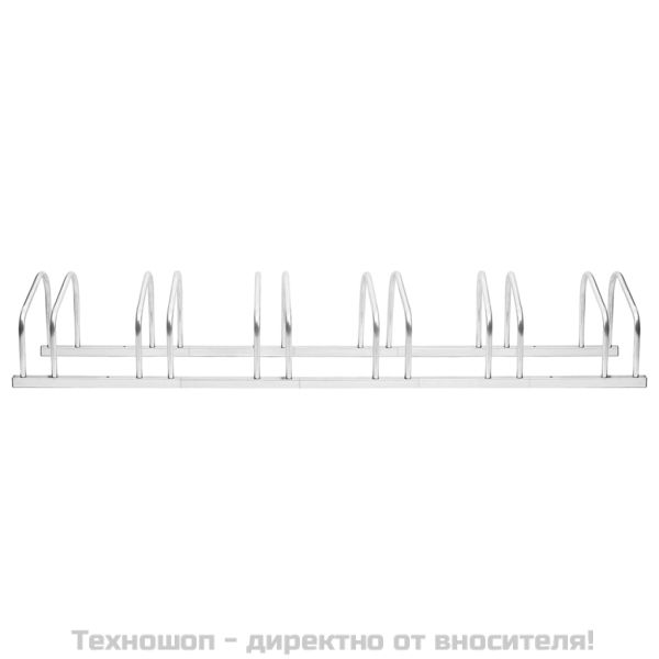 Стойка за велосипеди за 6 велосипеда, поцинкована стомана