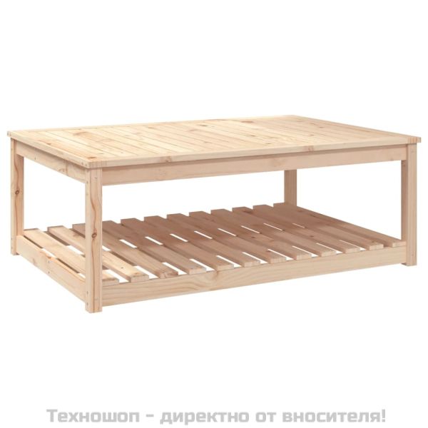 Градинска маса, 121x82,5x45 см, борово дърво масив