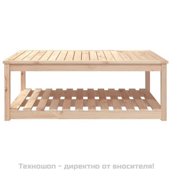 Градинска маса, 121x82,5x45 см, борово дърво масив