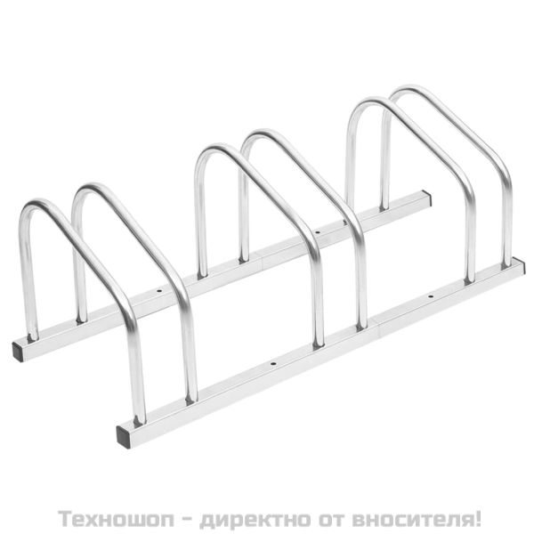 Стойка за велосипеди за 3 велосипеда, поцинкована стомана