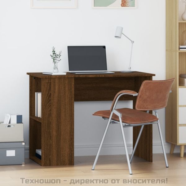 Бюро, кафяв дъб, 100x55x75 см, инженерно дърво