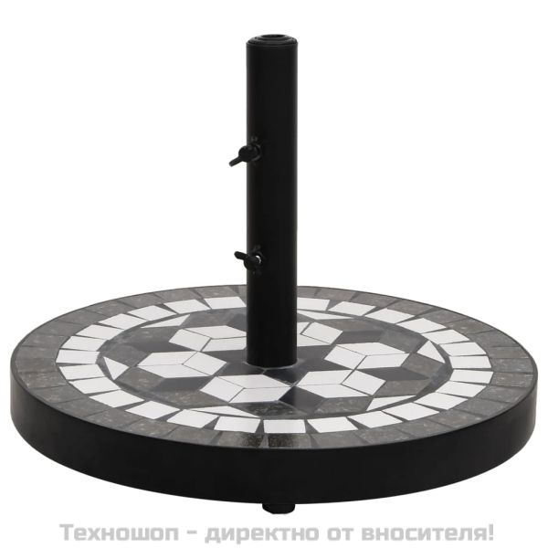 Основа за чадър, черно и бяло, кръгла, 12 кг