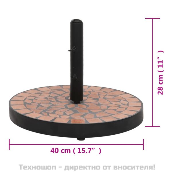 Основа за чадър, теракота, кръгла, 12 кг